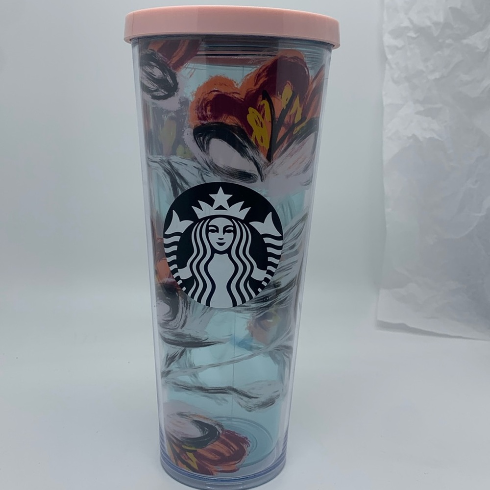 Starbucks 2019 Peony Floral Tumbler no straw 24oz